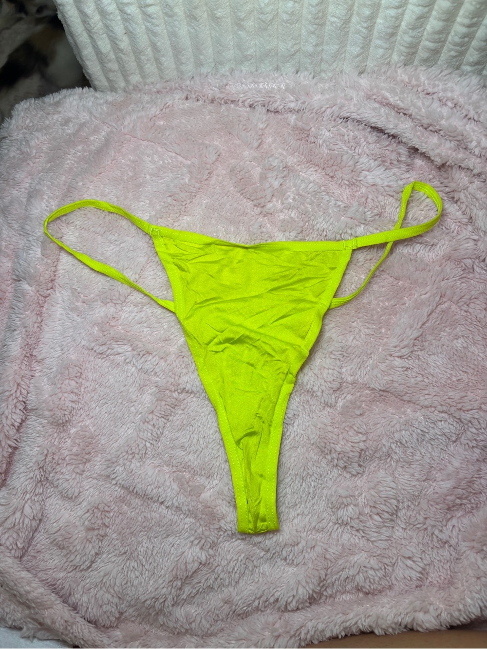 Victoria's Secret Neon Yellow Bikini-Style Thong